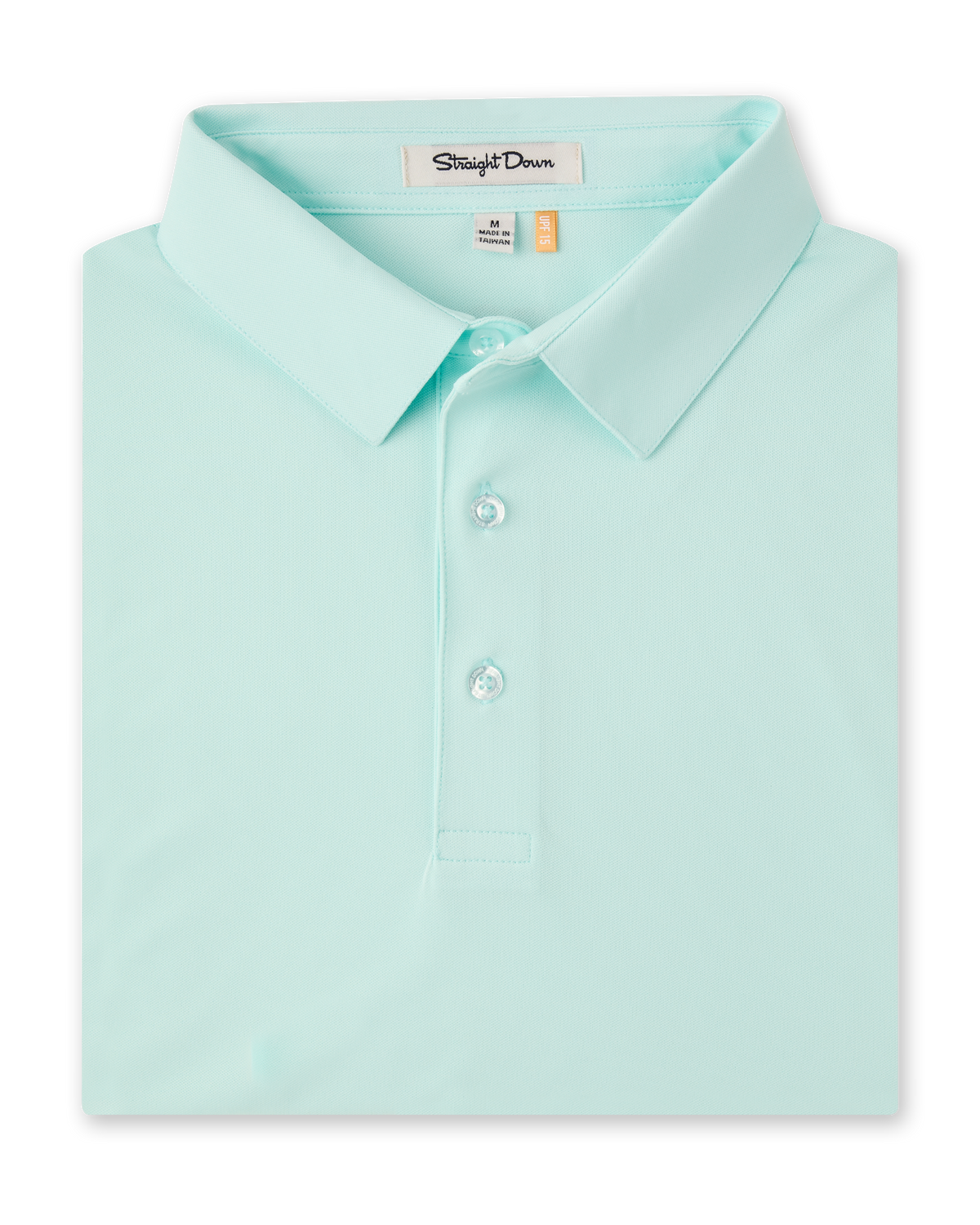 Sullivan Polo in mint tea, folded view