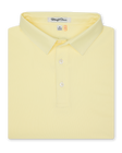 Men’s Sullivan Polo in pale yellow, folded front view