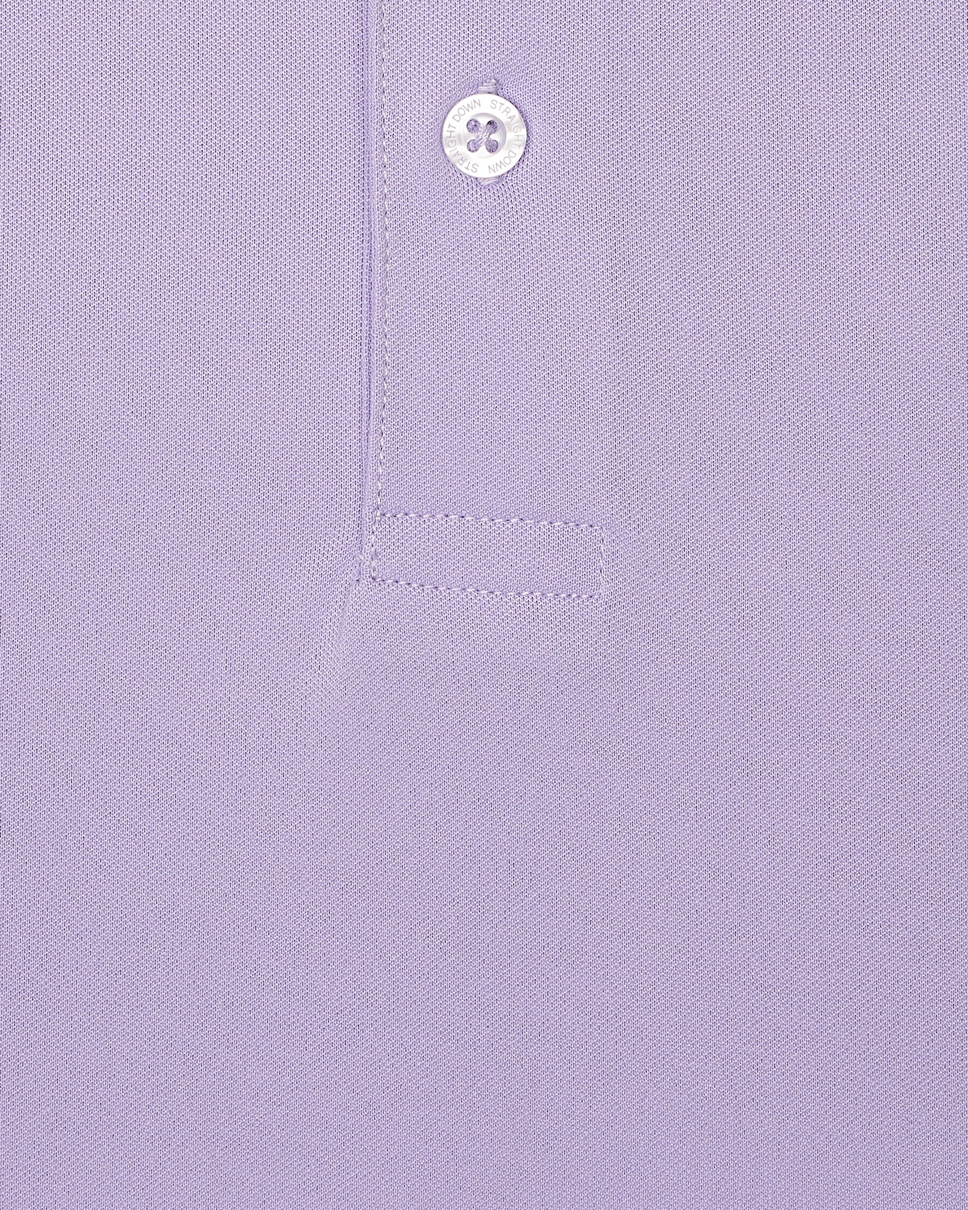 Close-up fabric texture detail of the Sullivan Polo in violet