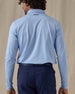 Stearns Long Sleeve Polo in Carolina blue, back model view