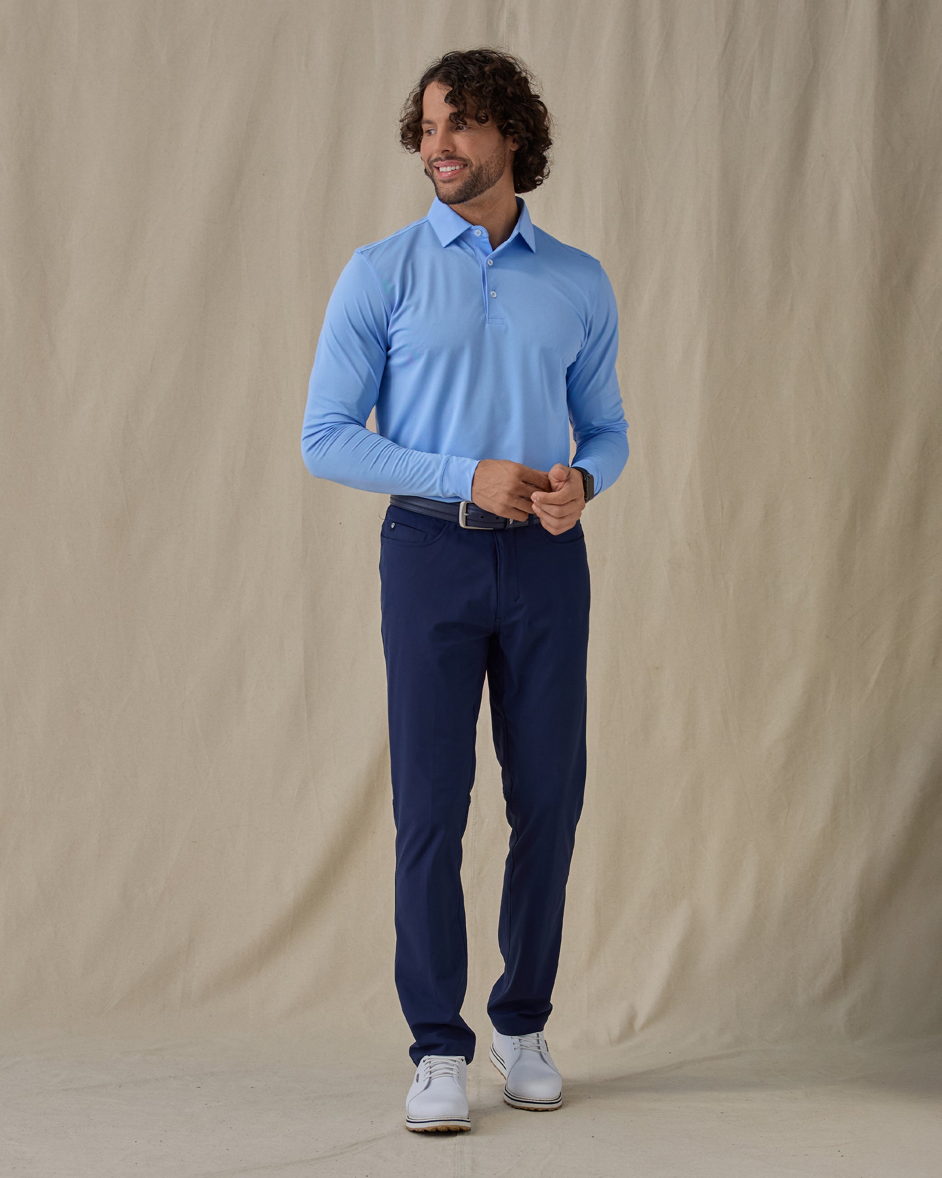 Stearns Long Sleeve Polo - Carolina
