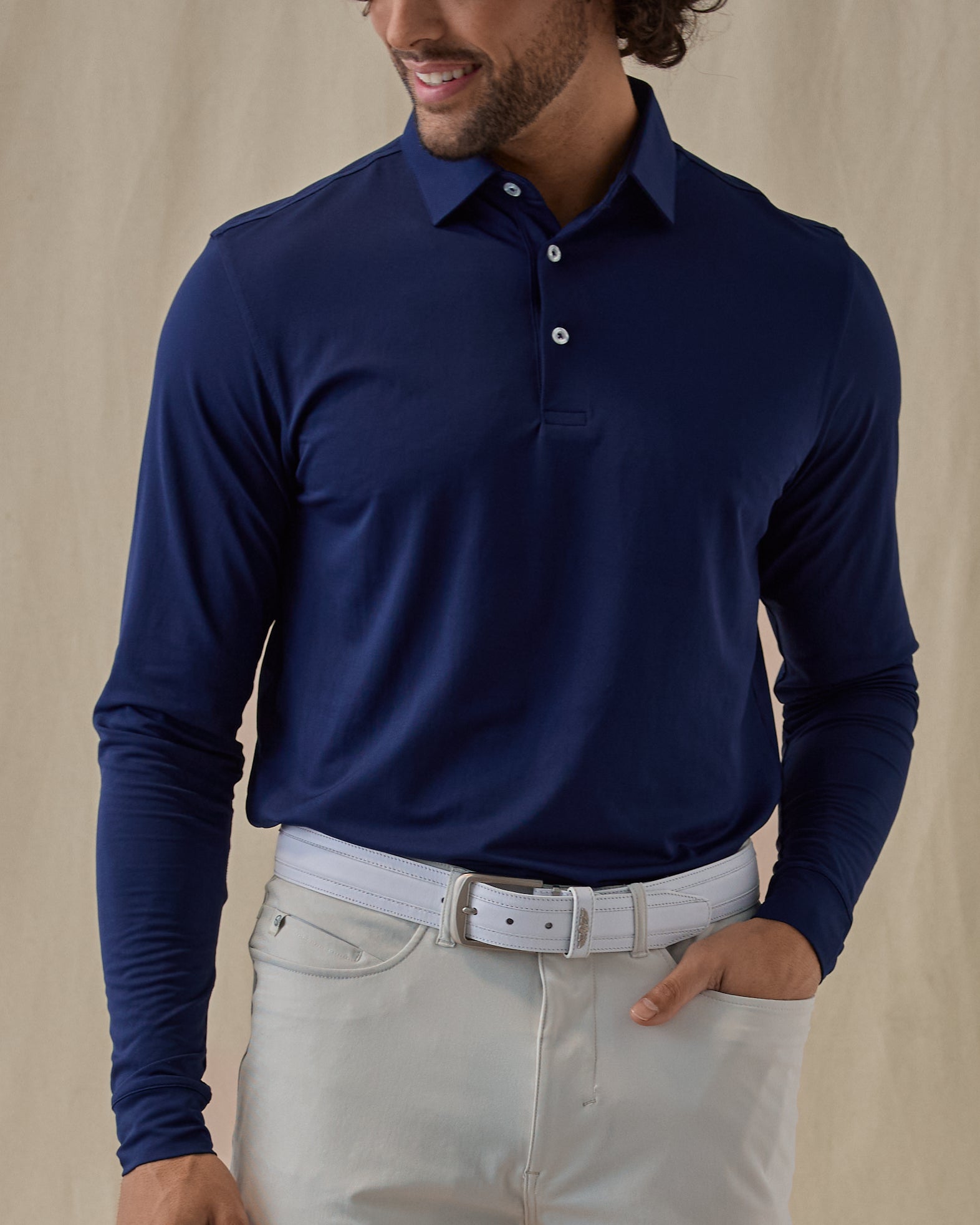 Stearns Long Sleeve Polo - New Indigo
