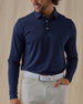 Stearns Long Sleeve Polo in new indigo dark blue, front model view
