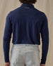 Stearns Long Sleeve Polo in new indigo dark blue, back model view
