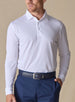 Stearns Long Sleeve Polo in White, front model view