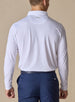Stearns Long Sleeve Polo in White, back view