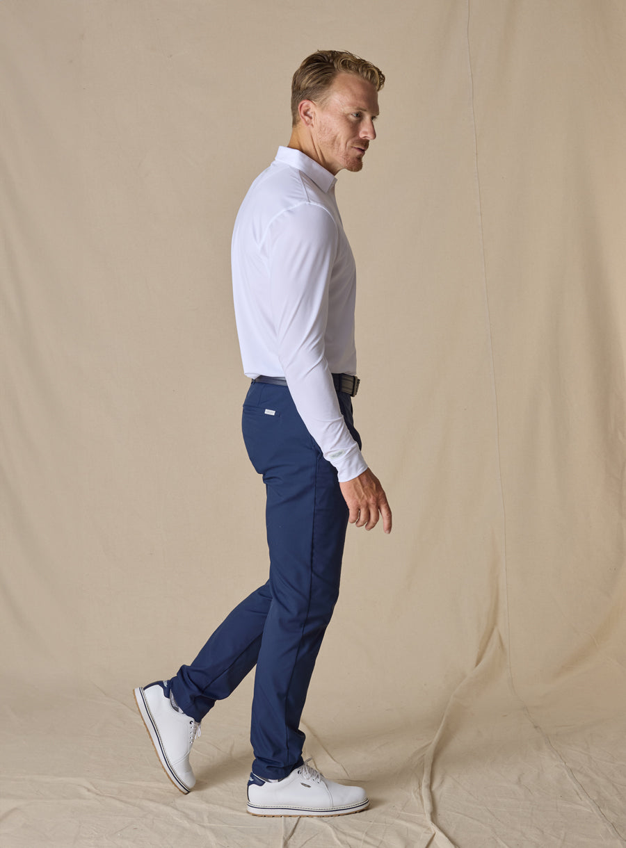 Stearns Long Sleeve Polo - White
