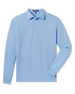 Stearns Long Sleeve Polo in Carolina blue, front  flat lay view
