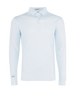 Stearns Long Sleeve Polo in Sky White, front  flat lay view