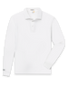 Stearns Long Sleeve Polo in White, front  flat lay view