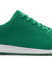 Men's Field V2 Shoe in Green, close-up toe box view featuring a green breathable mesh upper with green laces and white midsole