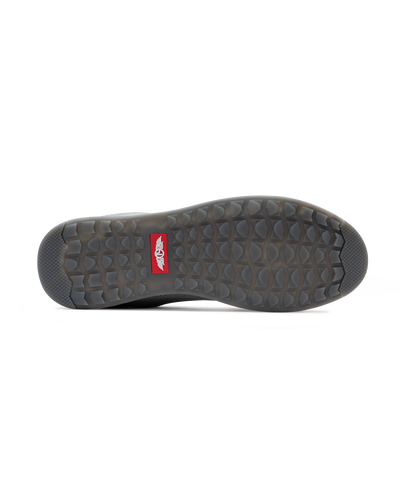 Men's Field V2 Shoe in Carbon, bottom view featuring a gray traction outsole with a red SD logo label
