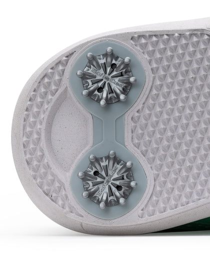 Men's Victory Classic Shoe in White Mojito, close-up outsole detail view featuring the cleated traction outsole