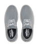 Straight Down Club Golf Shoe in Carbon, top-down view of a pair showing grey knit upper, white laces, and Straight Down branded insole