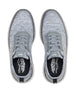 Men's Challenger Shoe in Carbon, top down view featuring a heathered gray knit upper with gray laces, black welt stitch detail, and a branded insole