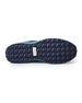 Men's Moonlight V2 Shoe in Deep Sea, bottom view featuring a navy geometric pyramid-textured rubber outsole with a white and gold Straight Down logo badge at the center