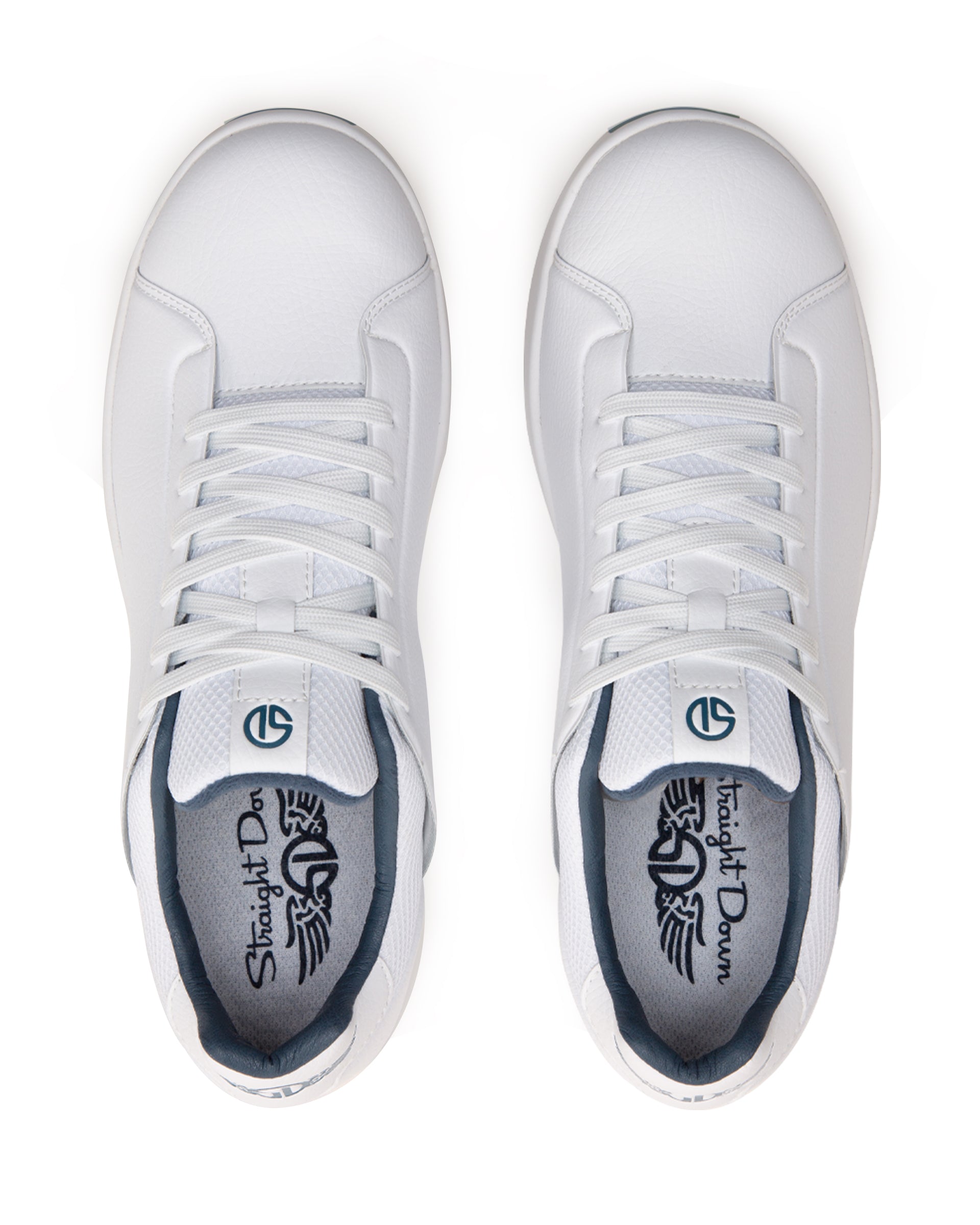 Court Shoe - White Deep Sea
