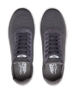 Men's Rally Shoe in Granite, top-down view of a pair featuring dark gray knit upper, lace-up closure, and Straight Down branded insole