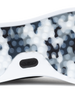 Field V3 Shoes in Black, close-up outsole detail view featuring a black and white camo-patterned rubber traction sole with circular grip nubs and black Straight Down logo detail on the white heel