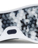 Field V3 Shoes in Silver, close-up outsole detail view featuring a black and white camo-patterned rubber traction sole with circular grip nubs and navy Straight Down logo detail on the heel