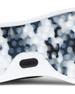 Field V3 Shoes in Black, close-up outsole detail view featuring a black and white camo-patterned rubber traction sole with circular grip nubs and black Straight Down logo detail on the white heel