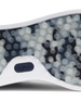 Field V3 Shoes in New Indigo, close-up outsole detail view featuring a navy and gray camo-patterned rubber traction sole with circular grip nubs and navy Straight Down logo detail on the heel