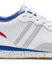 Clubhouse Trainer with white body, red and blue accents, side detail view