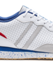 Clubhouse Trainer with white body, red and blue accents, side detail view