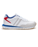 Clubhouse Trainer with white body, red and blue accents, side profile view
