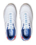Clubhouse Trainer with white body, red and blue accents, top view