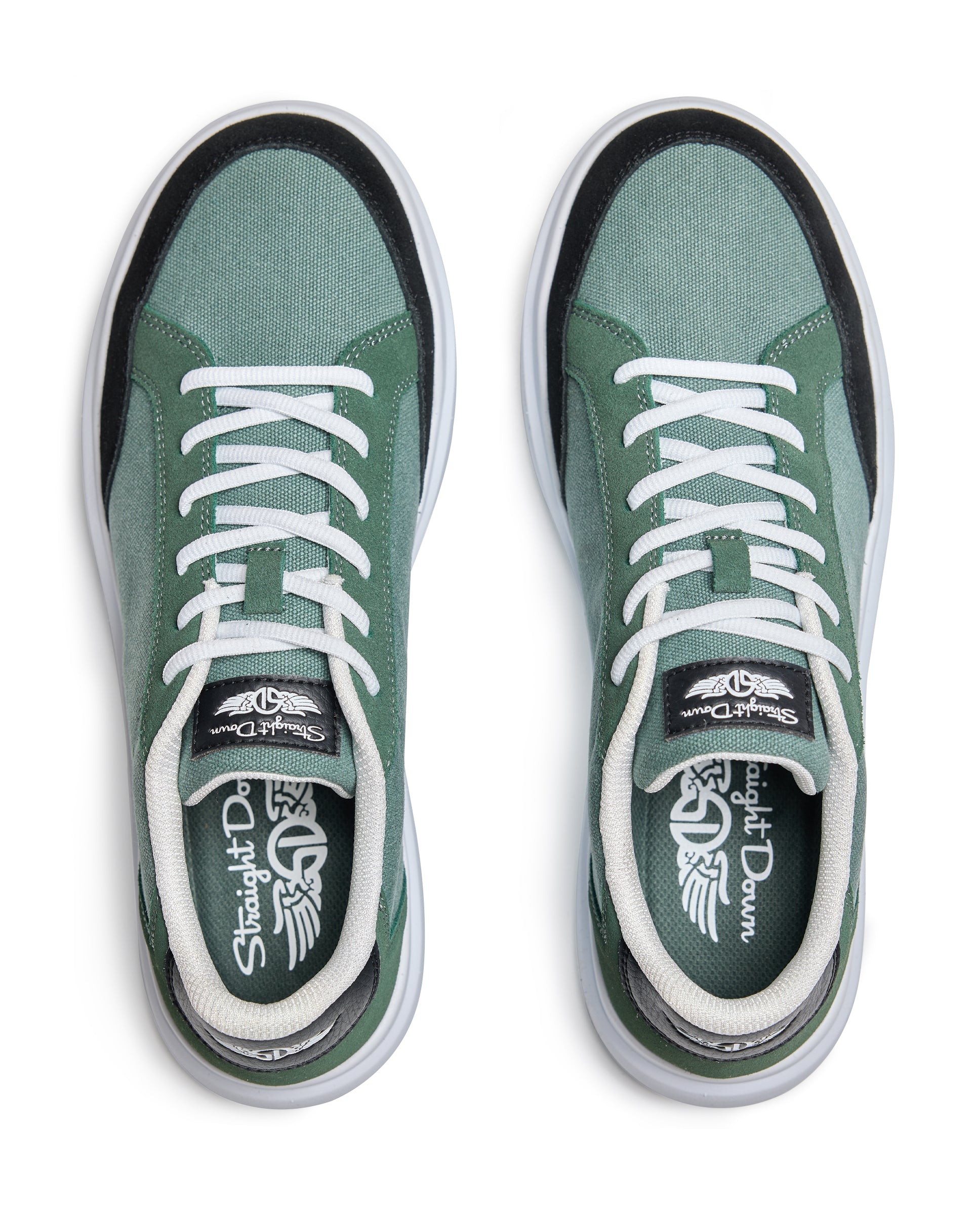 Cruise Canvas Sneaker in Dark Forest Green, top view