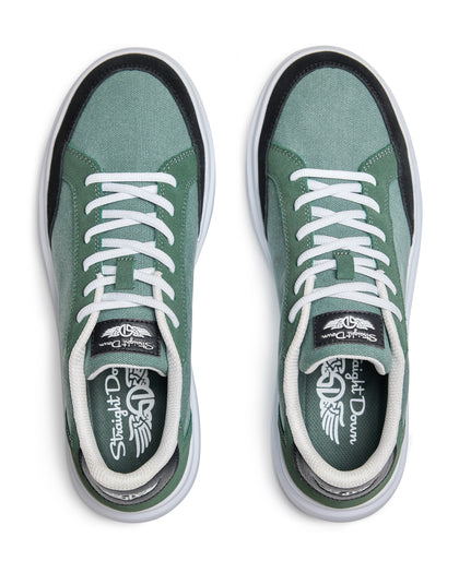 Cruise Canvas Sneaker in Dark Forest Green, top view
