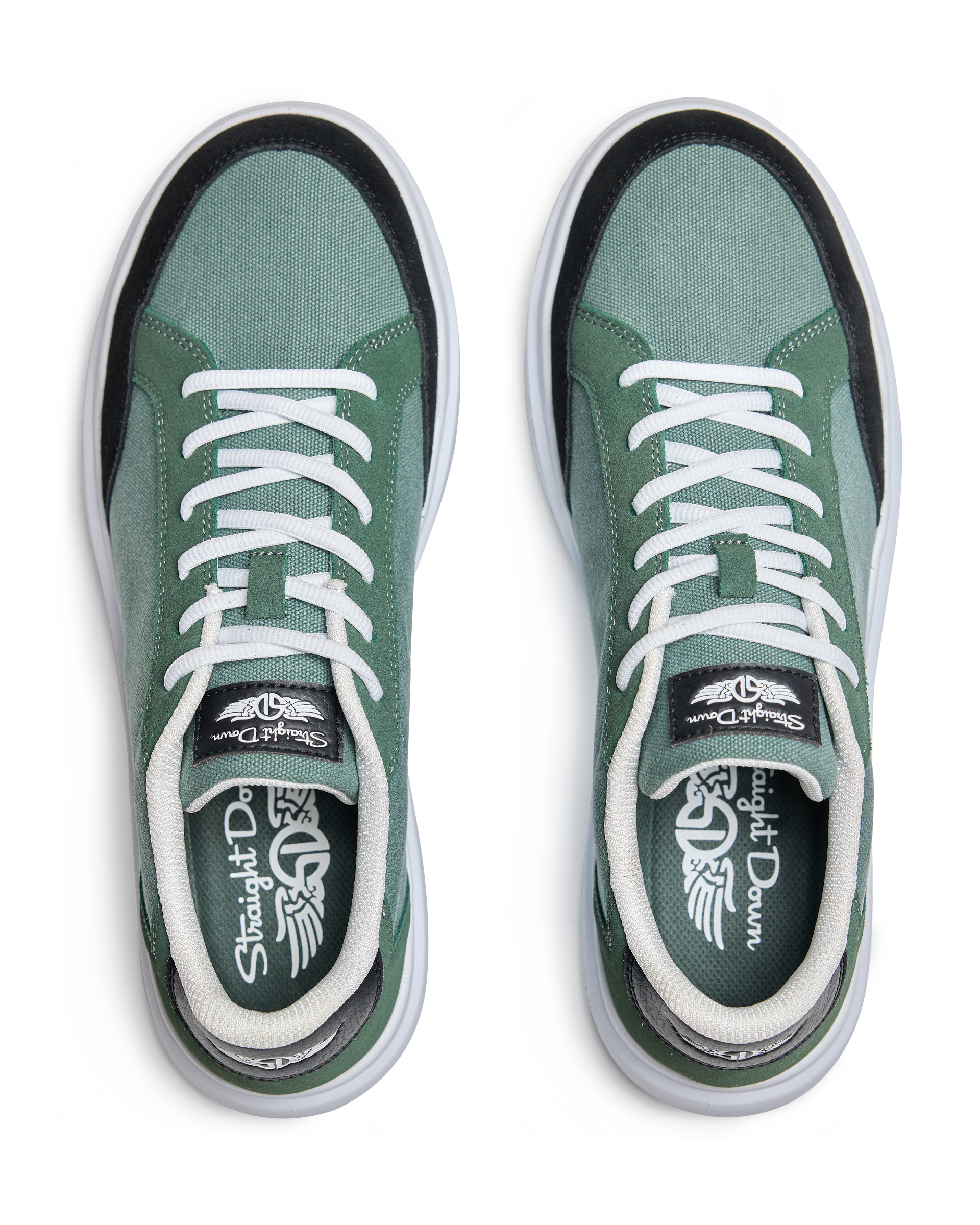 Cruise Canvas Sneaker in Dark Forest Green, top view