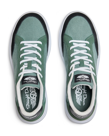 Cruise Canvas Sneaker in Dark Forest Green, top view