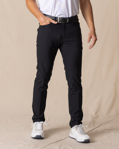 Hero Pant in black, front model view