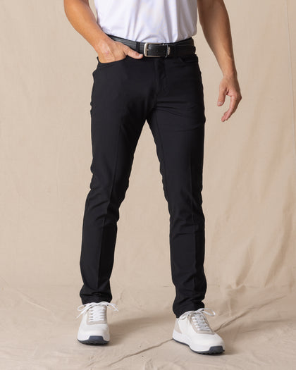 Hero Pant in black, front model view