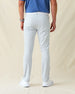 Hero Pant in silver, back view on model
