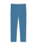 Men's Maverick Twill Pant in Petrol, flat lay front view featuring a solid blue with a button waistband closure and slant front pockets