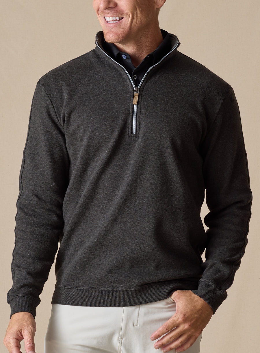 Burnside Quarter Zip - Black Charcoal
