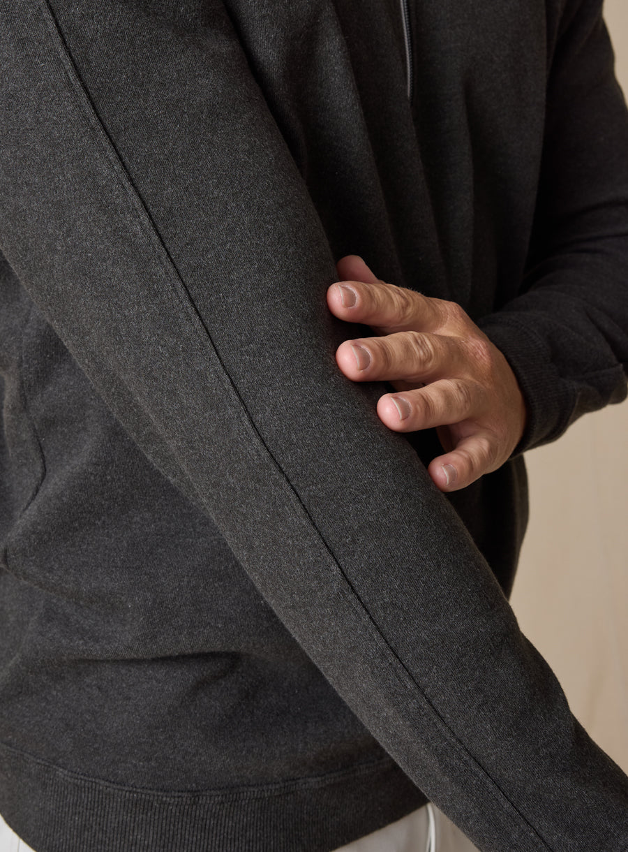 Burnside Quarter Zip - Black Charcoal
