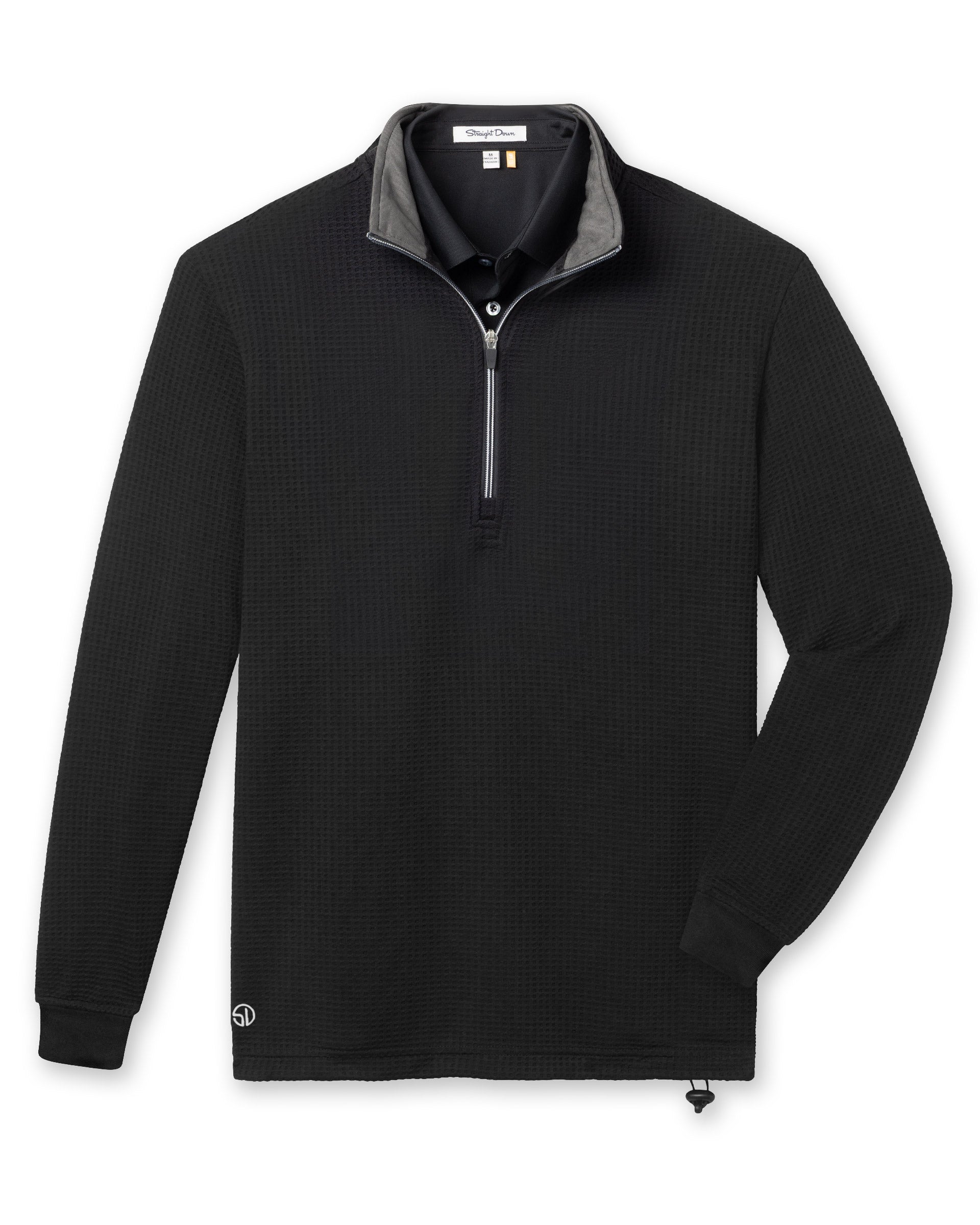 Men’s Optic Quarter Zip in black, front view