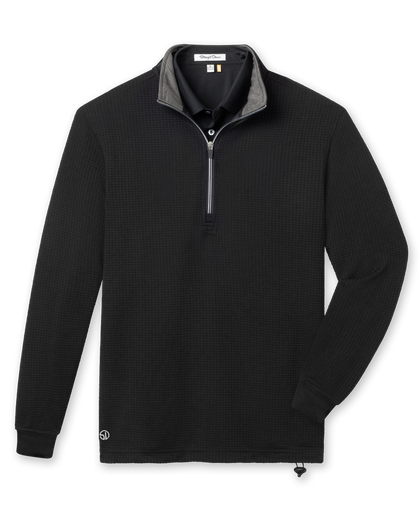Men’s Optic Quarter Zip in black, front view