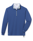 Men’s Optic Quarter-Zip in moonlight blue, flat front view