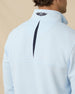 Optic Quarter Zip in Nantucket Blue with back vent and embroidered logo detail