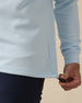 Optic Quarter Zip in Nantucket Blue with adjustable drawcord hem detail