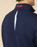 Optic Quarter Zip in New Indigo / White / Flag Red with back vent and embroidered logo detail