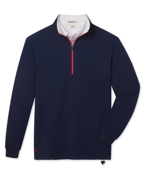 Optic Quarter Zip - New Indigo / White / Flag Red | Straight Down