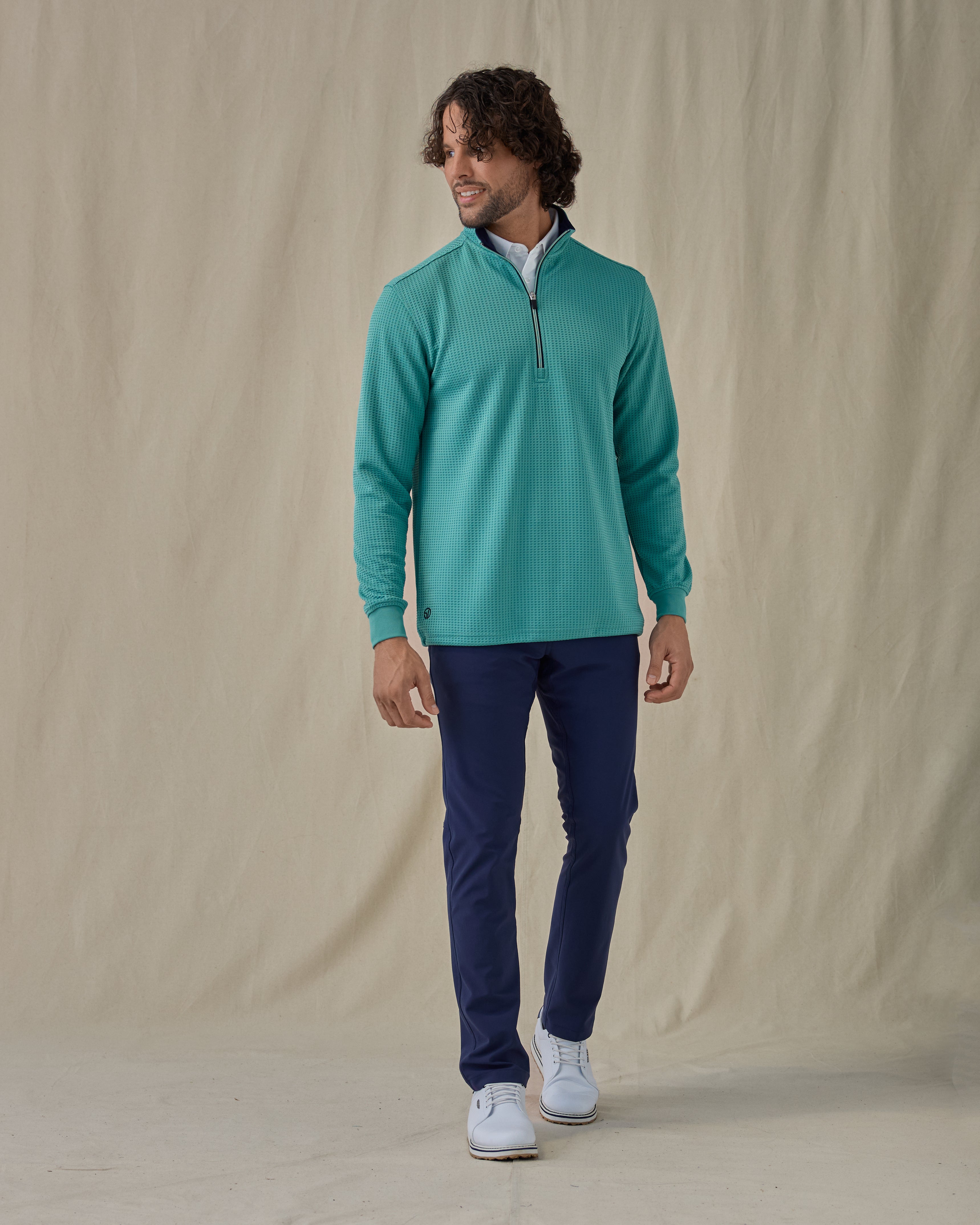 Optic Quarter Zip - Sea Green
