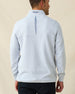 Back view of the silver Optic Quarter Zip showing rear vent detail and embroidered Straight Down wing logo at collar