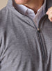Crusher Quarter Zip in Phantom Grey, collar, fabric, and zipper detail